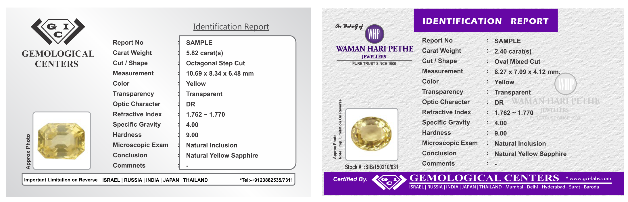 jewllery certificate